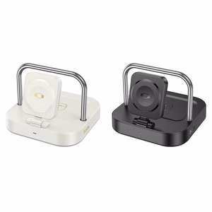 Wireles charger Hoco 3in1 3A 5W compatible with Apple Watch CQ16A milky white