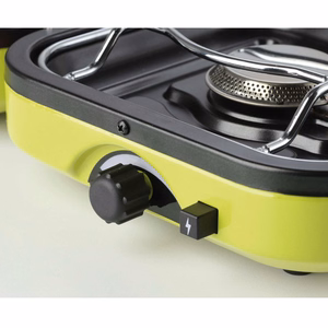 Meva DUAL COMPACT + GRILL matka-gaasipliit gaasiballoonidele, kokkupandav 2 põletiga mudel grillplaadiga