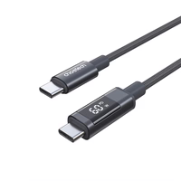 Choetech XCC-1068 PD 60W USB-C - USB-C Cable with Display 1.2 m - Black