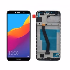 LCD ekraan ühilduv Huawei Y6 2018 valge raamiga HQ