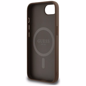 Guess 4G Circle Classic Logo MagSafe ümbris jaoks iPhone 16e - brown