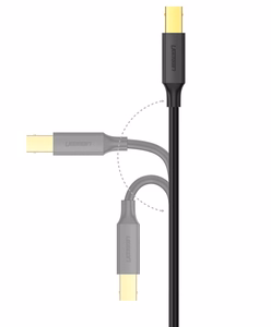 Ugreen USB Type B printerikaabel (pistik) - USB 2.0 (pistik) 480 Mbps 1.5 m must (US135 10350)