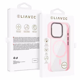Liavec Hybrid Magsafe Clear Ümbris jaoks Iphone 16 Pro Max light roosa