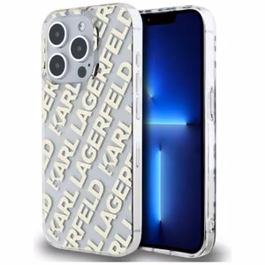 Karl Lagerfeld IML Fullover Logo ümbris jaoks iPhone 15 Pro Max - kuldne