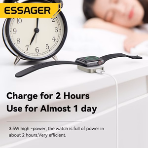 Wireless Charger Essager "Bay Portable C" White (for Apple Watch)