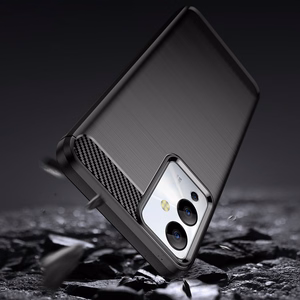 Carbon Ümbris ümbris jaoks Infinix Note 12i flexible silicone carbon cover must