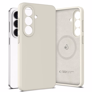 Чехол Tech-Protect Silicone MagSafe для Samsung Galaxy S26+ бежевый