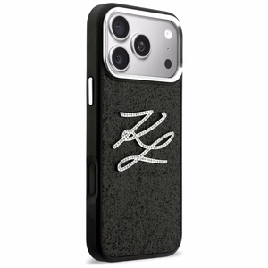 Karl Lagerfeld IML Glitter KL Diamond Logo Ümbris for iPhone 17 Pro Max - must