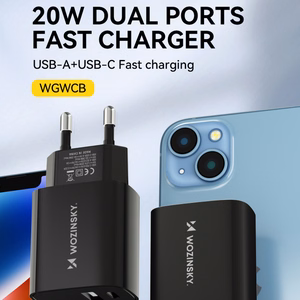 Wozinsky WGWCB USB-A USB-C 20W Wall Laadija - must