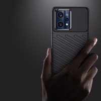 Thunder Case Paindlik soomustatud kate Realme 9 Pro + (9 Pro Plus) must