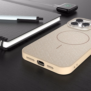 Glitter Thin Mag ümbris for iPhone 17 6,3" pruun