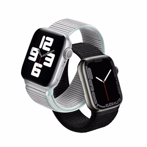 Crong Nylon Reflex Sport rihm Apple Watch 44 / 45 / 46 / 49 mm kellale, must