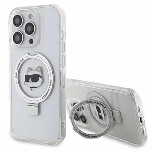 Karl Lagerfeld KLHMP15XHMRSCHH iPhone 15 Pro Max 6.7" valge/valge hardcase Ring Stand Choupette Head MagSafe
