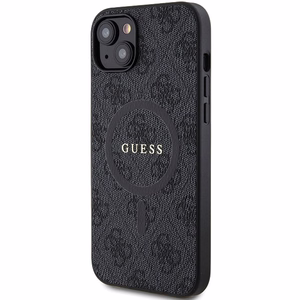 Guess 4G Collection Leather Metal Logo MagSafe Ümbris jaoks iPhone 15/14/13 - must