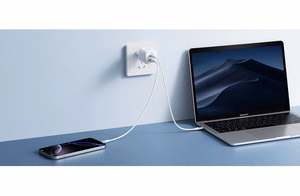 Зарядное устройство для телефона VEGER USB A + Type C PD Super Charge PPS 100W + кабель данных Type C к C 240W TR150 белый