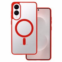 Acrylic Color Magsafe Ümbris jaoks Samsung Galaxy S25 Edge punane