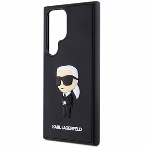 KARL LAGERFELD чехол для SAMSUNG S24 Ultra KLHCS24L3DRKINK (3D RUBBER IKONIK NFT) чёрный