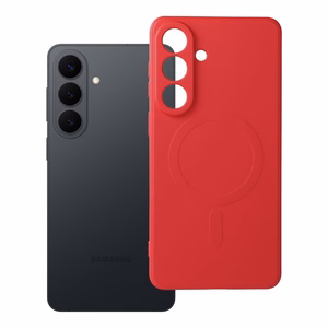 Чехол для Samsung S26 Plus силиконовый Mag Cover совместимый с MagSafe красный