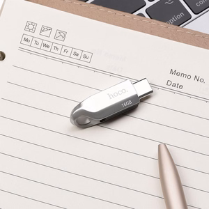 Pendrive 16GB USB 3.0 (USB A + USB C) Hoco UD8 nickel