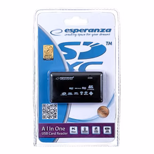 Esperanza EA117 kaardilugeja must USB 2.0