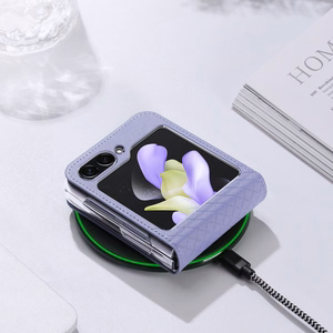 Dux Ducis Bril leather ümbris jaoks Samsung Galaxy Z Flip 5 5G - lilla