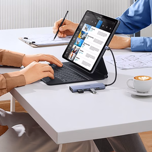 Ugreen CM511 20956A 6in1 jaotur USB-C - HDMI / 3x USB-A 3.0 / SD/TF kaardilugeja - hall