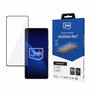 Tugevdatud täispinnaga karastatud klaas 3mk HardGlass Max Black Xiaomi Redmi Note 13 Pro 4G/5G jaoks