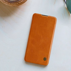 Чехол-книжка Nillkin Qin для Xiaomi Redmi Note 11T 5G / Note 11S 5G / Note 11 5G (China) / Poco M4 Pro 5G с защитой камеры коричневый
