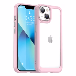 Outer Space Case iPhone 14 Plus kõva kate geelraamiga roosa