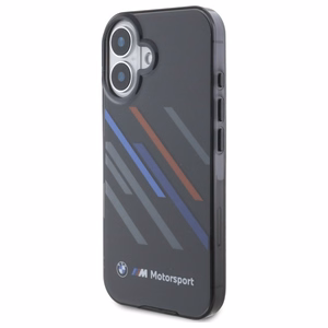 BMW Motosport IML Random Stripes iPhone 16 Plus Ümbris - must