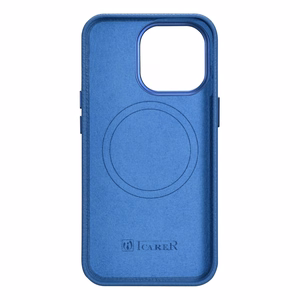 iCarer Litchi Premium nahkkott iPhone 14 Pro Max magnetiline nahkkott MagSafe helesinine (WMI14220712-LB)