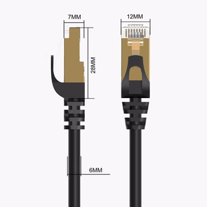 Orico PUG-C7 CAT7 10Gbps RJ45 Ethernet Network Cable Internet LAN Round 0.5m - Black