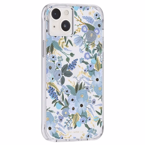 Rifle Paper Co. Garden Party Blue ümbris iPhone 14 Plusile, sinine lillemuster
