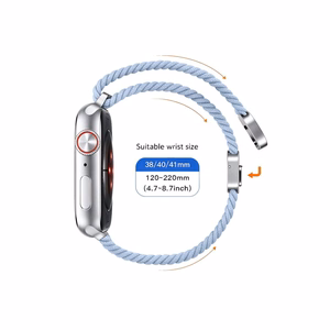 Tech-Protect Nylonmag Strap for Apple Watch 4 / 5 / 6 / 7 / 8 / 9 / SE (38 / 40 / 41 mm) - Blue