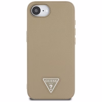 Guess Grained Triangle MagSafe ümbris jaoks iPhone 16e - brown