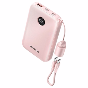Vention FKAP0-C 10000mAh 22.5W akupank USB roosa