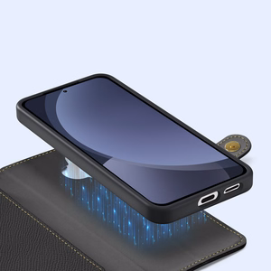 Dux Ducis Lawa Leather Ümbris jaoks Samsung Galaxy S25+ with Detachable Magnetic Wallet - must