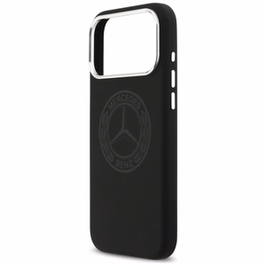 Mercedes Silicone Vintage Logo MagSafe Ümbris jaoks iPhone 17 Pro Max - must