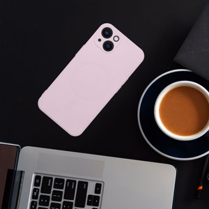 SILICONE MAG COVER (big hole) Ümbris compatible with MagSafe jaoks IPHONE 17 Pro Max roosa