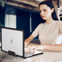 Tech-Protect SmartShell Pro ümbris jaoks Macbook Pro 14 M1 / M2 / M3 / M4 / M5 2021-2025 - must and läbipaistev