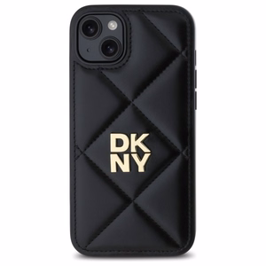 DKNY Quilted Stack Logo iPhone 15 Plus Ümbris - Must