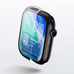 AmazingThing Radix Klaas Ekraanikaitse koos Ümbris jaoks Apple Kell Seeria 11 42mm - läbipaistev