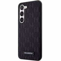 Karl Lagerfeld Saffiano Mono Metal Logo ümbris jaoks Samsung Galaxy S24 - must
