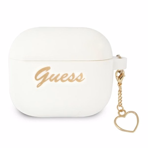 Guess GUA3LSCHSH AirPods 3 чехол белый/белый Silicone Charm Heart Collection