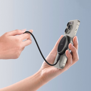 Tech-Protect QI15W-A33 Induktiivne Laadija koos MagSafe and Alus koos USB-A / USB-C Kaabel - must
