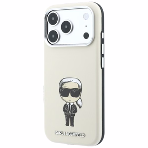 Karl Lagerfeld Smooth Ikonik Sketch MagSafe ümbris mudelile iPhone 18 Pro / 17 Pro – beež