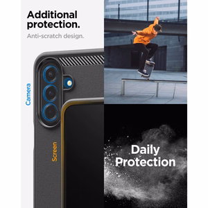 Spigen Rugged Armor ümbris mudelile Samsung Galaxy A27 5G – mattmust