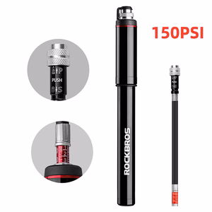 Rockbros SMART-B 150 PSI minipump Presta ja Schrader ventiilidele – värv: must
