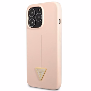 Guess GUHCP13LSLTGP iPhone 13 Pro / 13 6.1" roosa/roosa kõvakaaneline silikoonist kolmnurkne ümbris