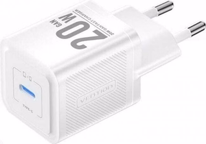 Wall laadija, Vention, FEPW0-EU, USB-C, 20W, GaN (valge)